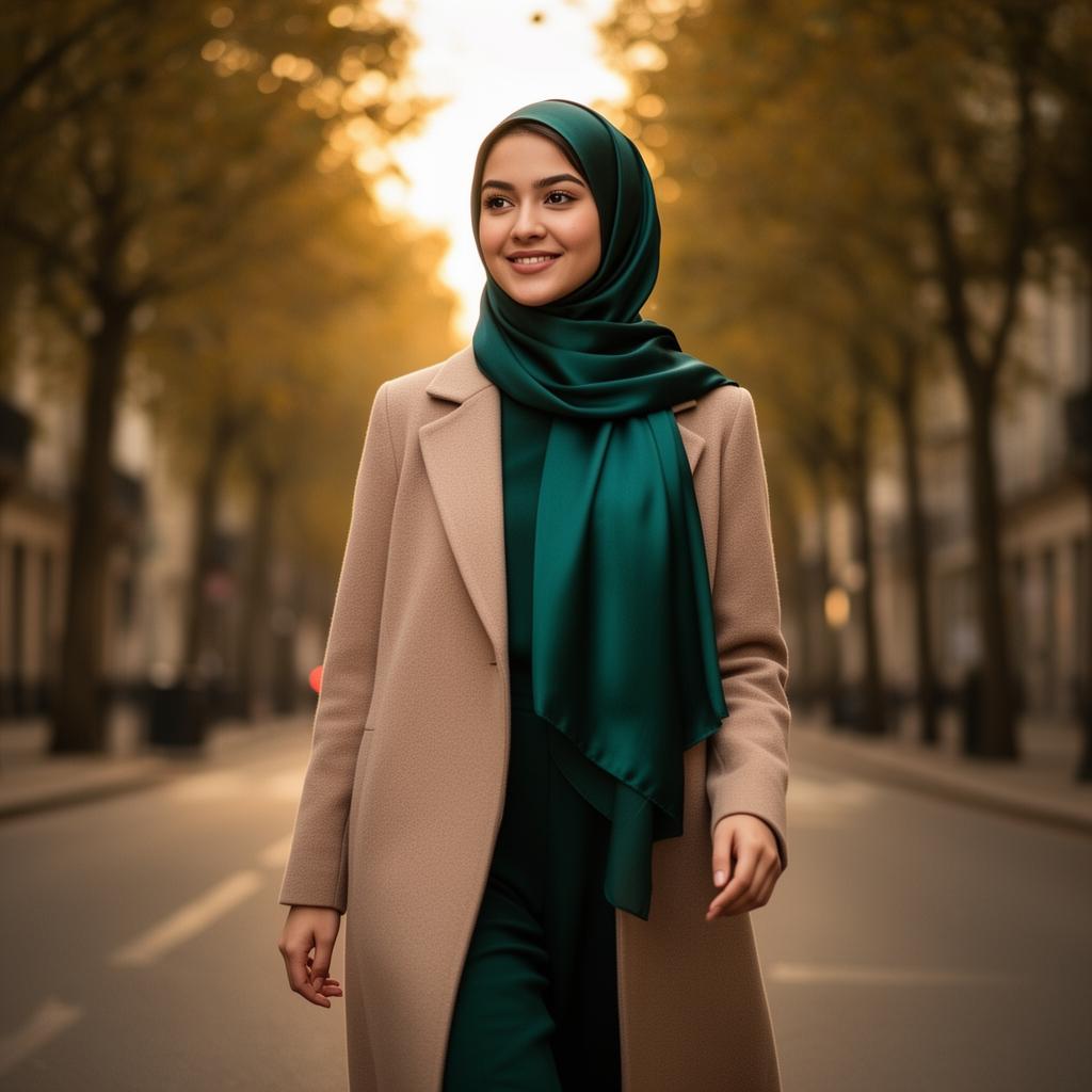 Portrait of a young woman smiling softly in natural light.